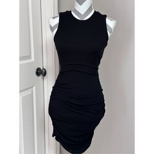 Lyn Burches stretchy black dress.